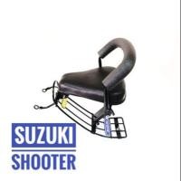 ราคา (เบาะหนา นิ่ม ทนทาน) เบาะเด็ก + กันลาย SUZUKI SHOOTER - ซูซูกิ ชูตเตอร์ ( ที่นั่งเด็ก มอเตอร์ไซค์ เบาะเสริมเด็ก ) (1576647368)