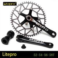 ราคา Litepro ชุดข้อเหวี่ยง SP8 412 natitiklop na kalsada ng bisiketta modelo guwang จานจาน bisiketta ชุดอุปกรณ์เสริม mga bahagi litepro ข้อเหวี่ยง 52T 56T 58T (40564414147)