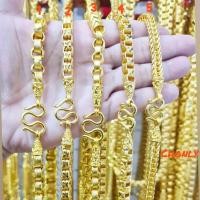 ราคา สร้อยคอทองชุปเศษทอง น้ำหนัก10บาท สีสุกสวยเหมือนจริงตะขอมีตราปั๊มเหมือนแท้ สินค้าสวยเกินราคาเกรดขึ้นห้าง (15333081710)