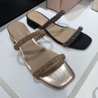 ราคา ALDO 100% sz.36-40EUR รองเท้าแตะพื้นหนังนิ่ม แต่งเพชร ใส่ออกมาดูแพงมาก ของแท้จากช็อป (446058313)