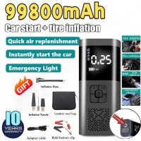 ราคา 99800mAh 5V 2A รถ Jump Starter รถ Power Bank Starter PowerBank รถจัมเปอร์ Power Bank พร้อม Tyre ปั๊ม (27739023362)