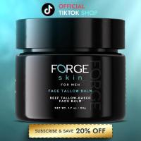 ราคา FORGE SKIN Wrinkle Defense & Natural Anti-Aging Tallow Moisturizer for Men- Face Balm Skincare Cream for Dry Rough Skin Tallow-Based Mens Face Lotion for Hydration Firmness Wrinkle (44228088965)