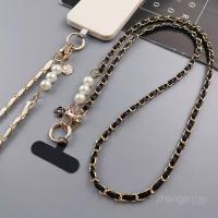 ราคา กระเป๋าสะพายข้าง เชือกเส้นเล็กโทรศัพท์มือถือ อิน จี้มุกหนังบัตรโซ่ไหล่ของผู้หญิงโลหะสีดําแขวนโซ่คลิปประเภทสากลกรณีโทรศัพท์จี้ยาวกระเป๋าโซ่สี (29336824236)