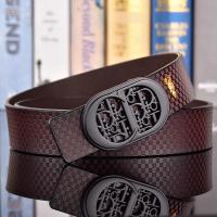 ราคา Yik128 Dior Belt หนังแท้ กว้าง 3.8 cm สไตล์ธุรกิจสำหรับผู้ชาย สวมได้ทุกรูปทรง (48903240611)