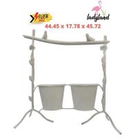 ราคา กระถางต้นไม้ กระถางเหล็กดัด 2 ใบ กระถางเหล็ก กระถางแคมตัส (3872113349)