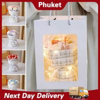 ราคา ดอกไม้พัฟจำลองช่อดอกไม้ไหมพรมถัก ดอกไม้ผ้าทำมือ ของขวัญวันวาเลนไทน์ (48003799877)