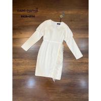 ราคา เดรสสีขาว ชุดสีขาวออกงาน เดรสแขนยาวแต่งขนนก ชุดออกงาน ป้ายRami-papha (22720055295)