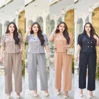 ราคา ชุดทำงานสาวอวบ เสื้อผ้าสาวอวบ สาวไซส์ใหญ่Set2ชิ้น เสื้อ+กางเกงขายาว สุภาพมาก ใส่ทำงานได้ ดูดีดูแพงมากค่ะ ✨️ (23521827698)