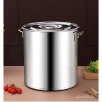 ราคา NEWถังกลมสแตนเลสเชิงพาณิชย์พร้อมฝาถังน้ำมันในครัวเรือนแบบหนาถังน้ำมันความจุขนาดใหญ่ถังซุปถังซุป (56350563135)