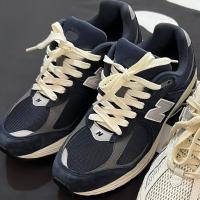 ราคา เชือกรองเท้ากลม สายเชือกรองเท้า เหมาะสําหรับ New Balance NB2002R navy eclipse Retro Distressed Beige Oil Wax Shoelace Accessories (58054120725)