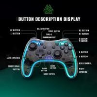 ราคา EGA จอยเกมมิ่ง TYPE J2 Wireless 2.4G ไฟ RGB 10 สี สามารถปิดไฟได้ (41517929845)