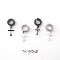 ราคา ต่างหูแบบหนีบสแตนเลสไม้กางเขน (391790454)