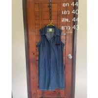 ราคา เดรสสาวอวบ เดรสยีนส์สาวอวบ เดรสแขนกุด (41456000973)