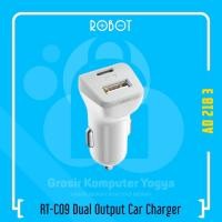 ราคา Robot RT-C09 Dual Output USB-A USB-C 2.4A Car Charger Adapter (43370785125)