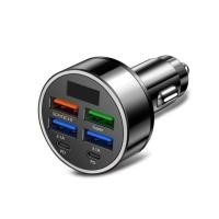 ราคา ที่ชาร์จในรถยนต์ 65W 6in1 Usb 4 พอร์ต PD 2 พอร์ต จอแสดงผลดิจิทัล ชาร์จเร็วมาก รองรับทุก Protocol (26559379580)