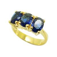 ราคา แหวนไพลิน บลูแซฟไฟร์ แหวนพลอยไพลิน ประดับพลอยรูปไข่ ชุบทอง (19885278541)