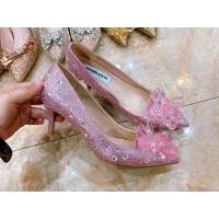 ราคา New พร้อมส่งรองเท้าส้นสูงคริสตัล JIMMY CHOO บาท ไซส์ 36 สีชมพูคริสตัลและสีขาว (24028880465)
