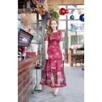 ราคา มี Xlเดรสงานปัก เดรสสีแดง ใส่สวย ป้าย Miss bell (20453014551)