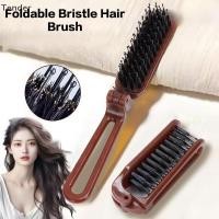 ราคา [ที่ต้องการ] หวีผมพับได้แบบพกพาหมูป่าขนแปรงแปรงผมแปรงนวดนวดหนังศีรษะหวีเดินทางสําหรับผมหยิกตรง [ขาย] (47204805692)