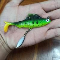 ราคา เหยื่อตกปลาปลาช่อนเหยื่ออ่อนพร้อมช้อนดึงดูดปลาเคลื่อนที่ 3 มิติ 8.5ซม/12.5กรัม (25279629841)