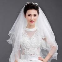 ราคา L17..เวลเจ้าสาว 2 ชั้น เวลคลุมผม ผ้าคลุมผม ผ้าคลุมหน้าเจ้าสาว (21064608832)