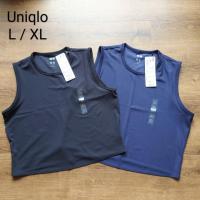 ราคา Uniqlo Airism เสื้อแขนกุดผ้าร่องสีดำ/น้ำเงิน ไซส์L/XL (มือ1 ป้ายห้อย) (26782698242)