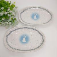 ราคา Lot.515 จานเซรามิคญี่ปุ่น ลายกระต่าย#ญี่ปุ่นมือสอง (25519496716)