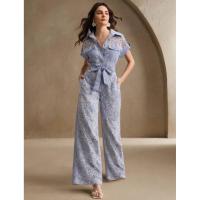 ราคา จั๊มสูทขายาวริ้วฟ้า เนื้อผ้าฉลุ 8782-4199 (aurora) (42707666187)