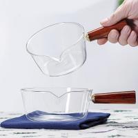 ราคา กระทะแก้วทนไฟ หม้อแก้ว ด้ามไม้ แก้วบอโรซิลิเกต ทนความร้อน 400ml, 600ml (-20 ถึง 120องศา) (7689690006)