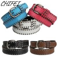 ราคา CHIFEI Gothic เข็มขัดหนังผู้หญิงหญิง Casual Rivet เอว Band (51905127436)