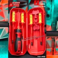 ราคา R'DEER VDE-9908 ชุดไขควงฉนวน 8 ชิ้น ชุดไขควงปากแบน1000V (45301947327)