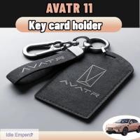 ราคา Avatr 11 NFC Key Card Holder หนังแท้ Suede Protective Cover Card Holder Accessories (26943865712)