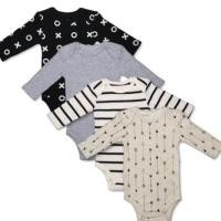ราคา LITTLEDINO - ชุดบอดี้สูทแขนยาว 4 ชิ้นพร้อม Arrow motif (41355659468)
