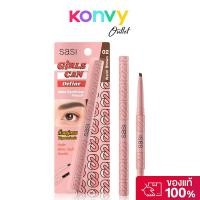 ราคา SASI Girls Can Auto Eyebrow Pencil 0.3g #02 Warm Brown ศศิ ดินสอเขียนคิ้วหัวตัดสามเหลี่ยม. (28926093243)