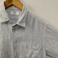 ราคา เสื้อเชิ้ต Uniqlo แขนยาว สีขาวลายทาง Size M อก 38-39 (29081111676)