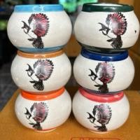 ราคา แก้วน้ำลายนกขนาดใหญ่ 1 คู่คละขอบสี (25464631663)