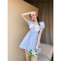 ราคา เดรสสั้นoversize สีฟ้า เดรสงานป้าย ypy เดรสypy (8098460417)