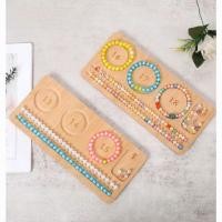 ราคา มือลูกปัดออกแบบแผ่นสร้อยข้อมือแผ่นลูกปัดสร้อยข้อมือสร้อยคอเครื่องประดับลูกปัดเครื่องมือไม้ไผ่ถาดแสดงไม้ (54553341923)