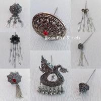 ราคา ปิ่นล้านนา ปิ่นเงินรมดำ เครื่องประดับผมอีสาน เครื่องประดับผมล้านนา ปิ่น (21751272022)