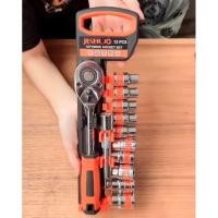 ราคา Socket WRENCH SET 12PCS 1/2 INCH SOCKET WRENCH Extension Bar วัสดุ Chrome Vanadium 24 ฟัน (27365188949)