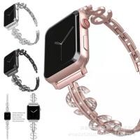 ราคา สายนาฬิกาข้อมือ โลหะ ประดับเพชร รูปตัว S สไตล์ดอลลาร์ US แบบเปลี่ยน สําหรับ Apple Watch iWatch 7 6 5 4 3 (20709723754)