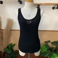 ราคา เสื้อกล้ามสีดำแต่งเพชร อก 30-36 (27920489731)