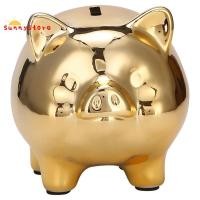 ราคา กระปุกออมสินหมูทอง กระปุกออมสินเหรียญน่ารัก ตกแต่งหมูนําโชค หมูทอง (44327657563)