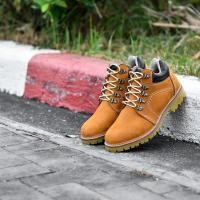 ราคา รองเท้าหนังแท้ หุ้มส้น แบบผูกเชือก สีมัสตาร์ด StepPro Derby Code 931 (717287355)