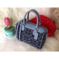ราคา กระเป๋าของแท้จาก USA Coach MINI BENNETT SATCHEL IN SIGNATURE DENIM (COACH #F26164) DENIM/SILVER ผ้ายีนส์ signature + สาย (2131229393)