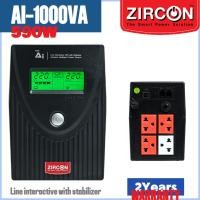 ราคา ZIRCON UPS เครื่องสำรองไฟ AI1000VA/590W Line Interactive ประกัน 2 ปี (43202018471)