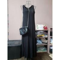 ราคา เดรสยาวผ้าเรย่อนสีดำ (28658215711)