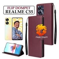 ราคา FLIP LEATHER CASING REALME C55 LEATHER CASE FLIP WALLET LEATHER PREMIUM LEATHER WALLET OPEN CLOSED CASE HP FLIP CASE REALME C55 (27585553737)