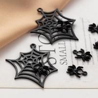 ราคา ข้ามพรมแดนฮาโลวีนใยแมงมุมสีดำอุปกรณ์เครื่องประดับโลหะผสมต่างหูสร้อยคอโอ้อวดจี้ diy พร้อมสต็อกขาย (26956525883)
