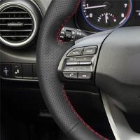 ราคา Hyundai Elantra พวงมาลัยครอบคลุม 2019-2020 คุณภาพสูง Nappa หนังลูกค ้ า Stitch ที ่ บ ้ านง ่ ายมาก (26753713040)